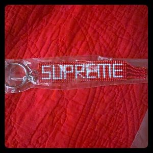 Supreme beaded keychain